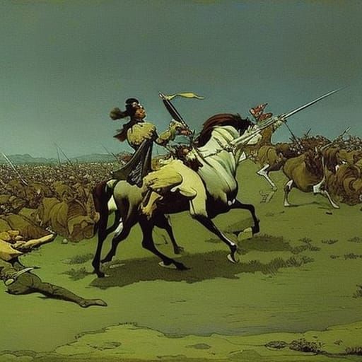 "Battle of the Centaurs" by Heinrich Kley