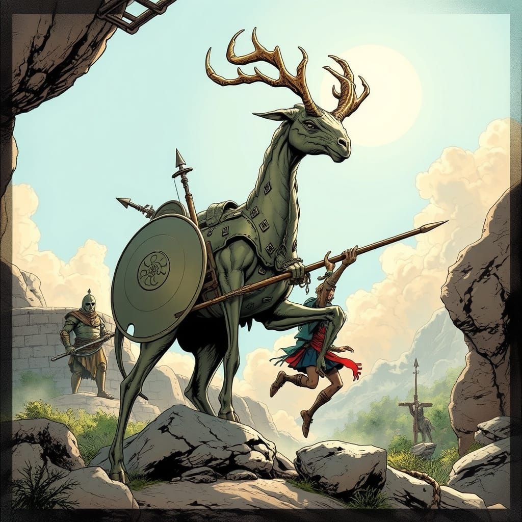 Mighty Cyclops Hunts Ancient Greek Hoplites in Epic Fantasy ...