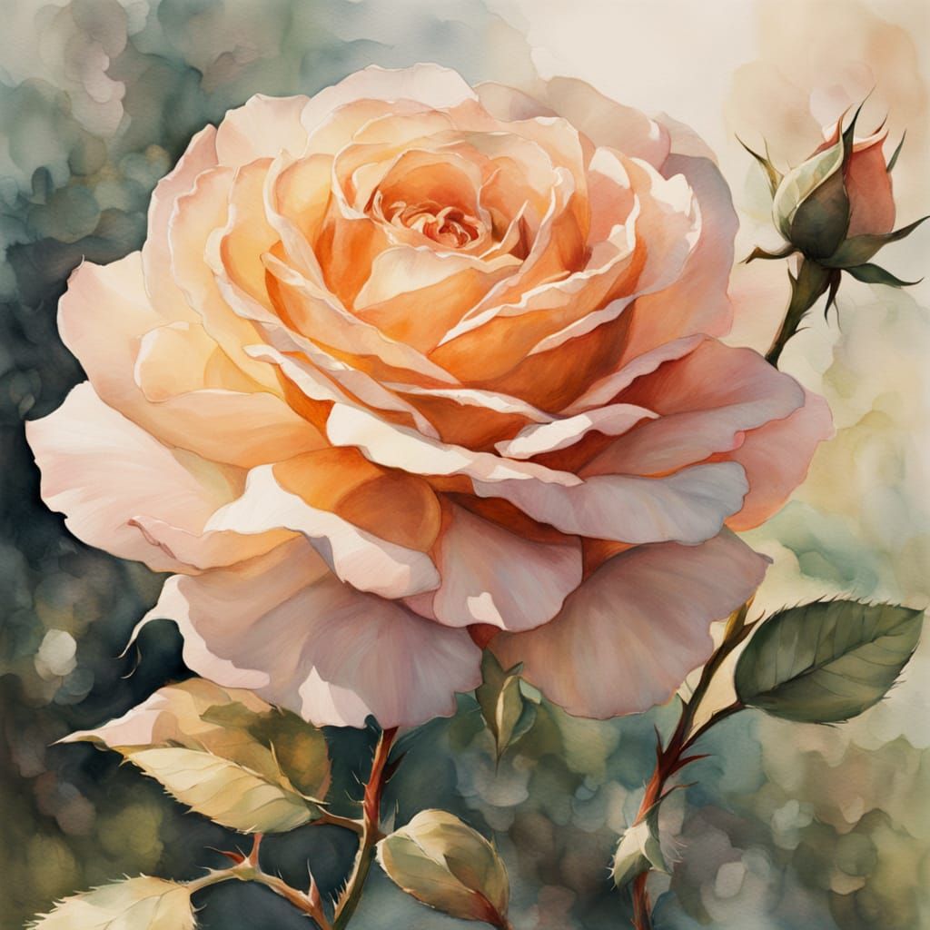 Delicate Rose in Warm, Soft Focus