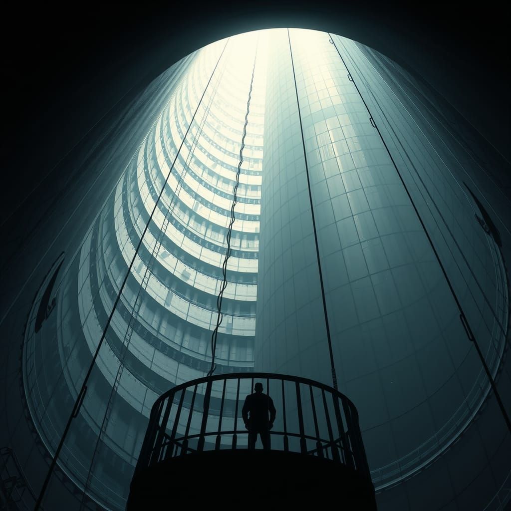 Dystopian Underground Silo in Haunting Realism