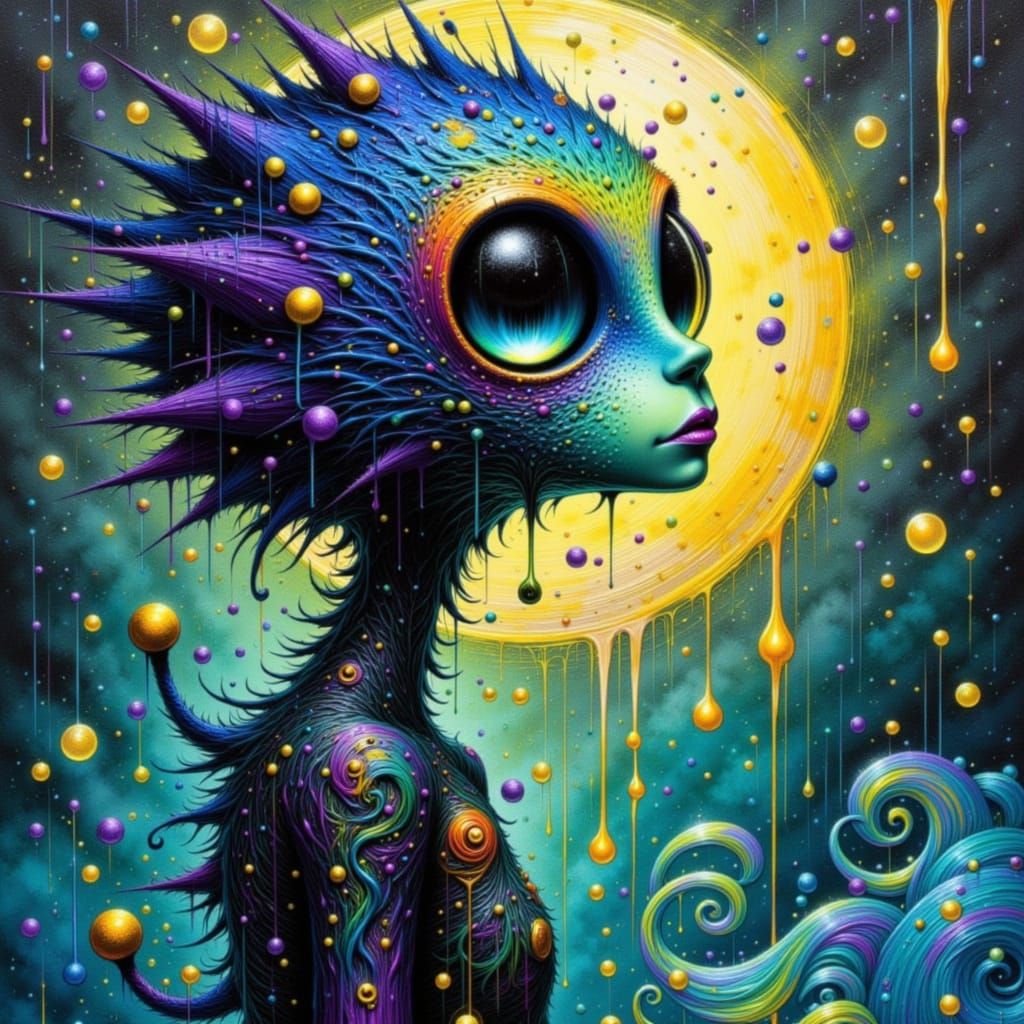 Ink Figure from Pen on Paper in Dark Fantasy Style