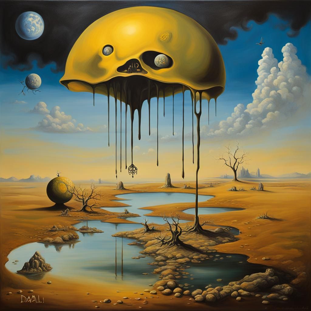 Surreal Melting Landscape Inspired by Salvador Dali
