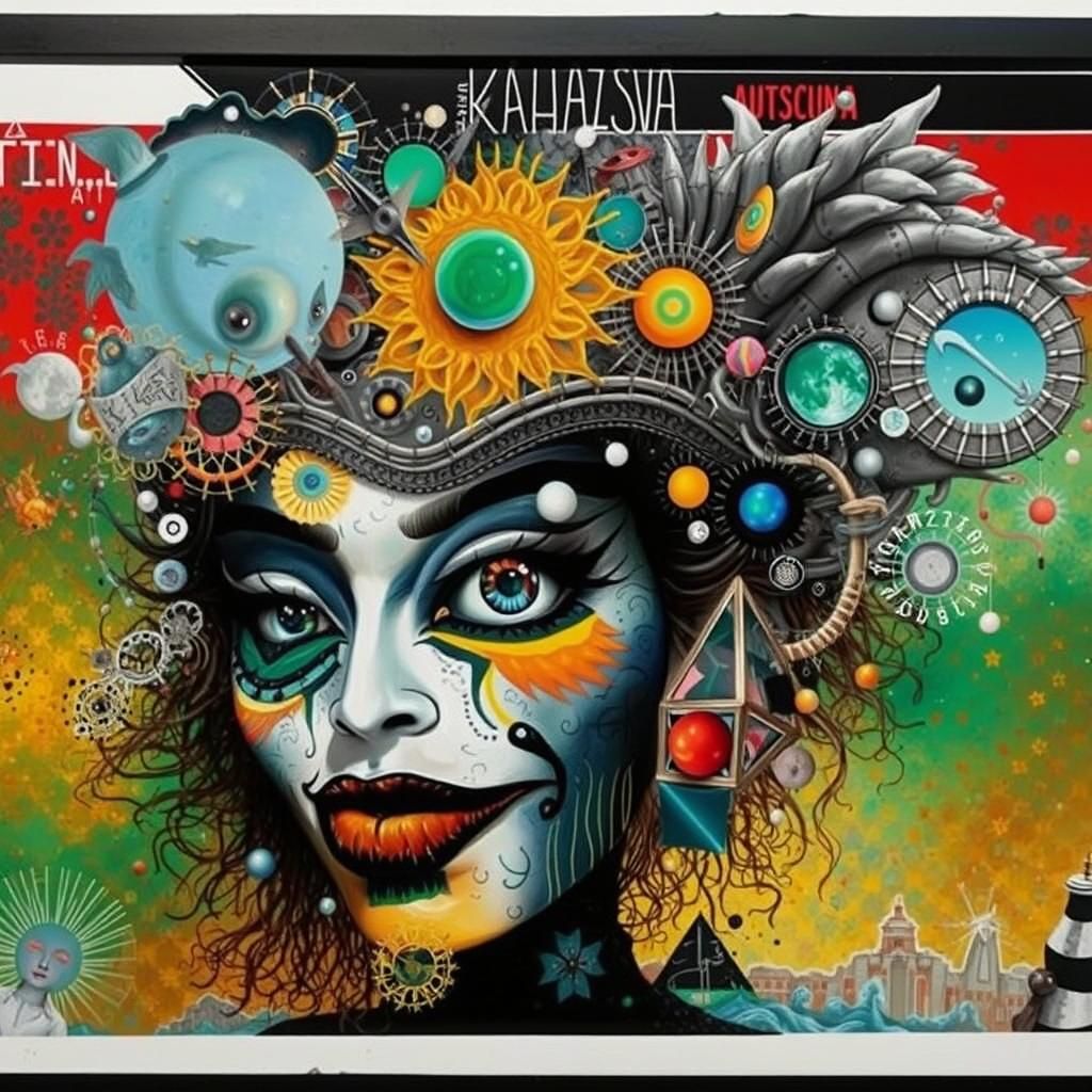 Surreal Cosmic Portrait: Digital Art