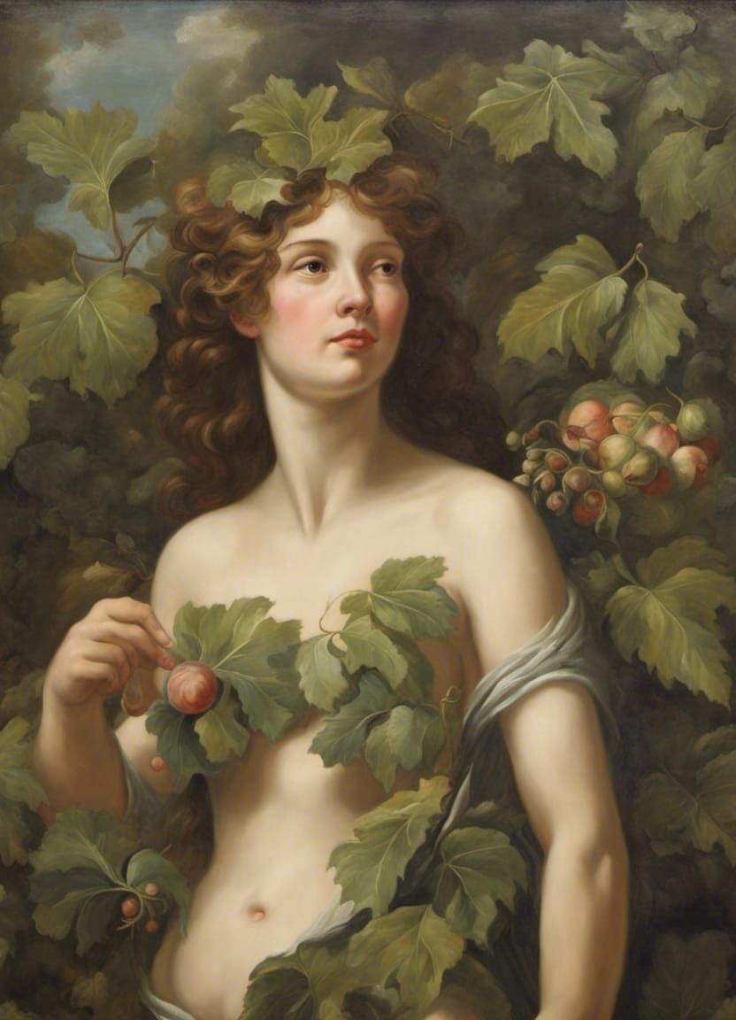 Eve in Eden: Baroque Oil Painting