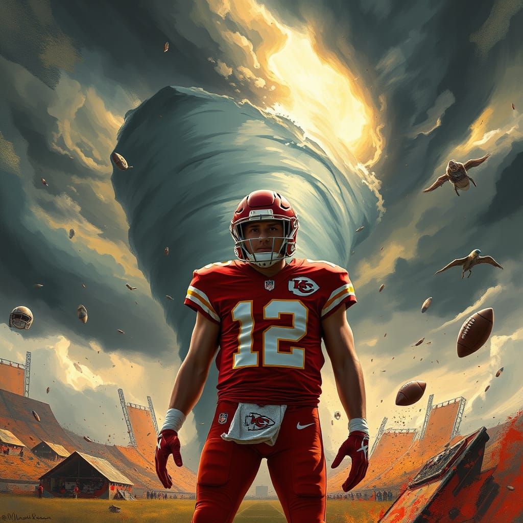 Heroic Quarterback Defies Tornado in a Fusion of Western and...