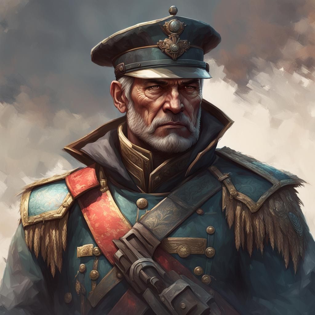 Sad Soldier Portrait with Dynamic Lighting