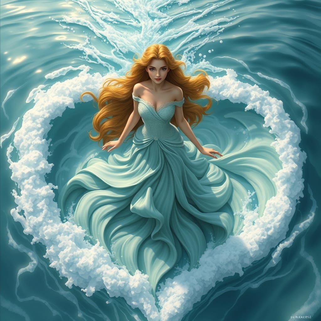 Ocean Princess in Fantasy Realism Style