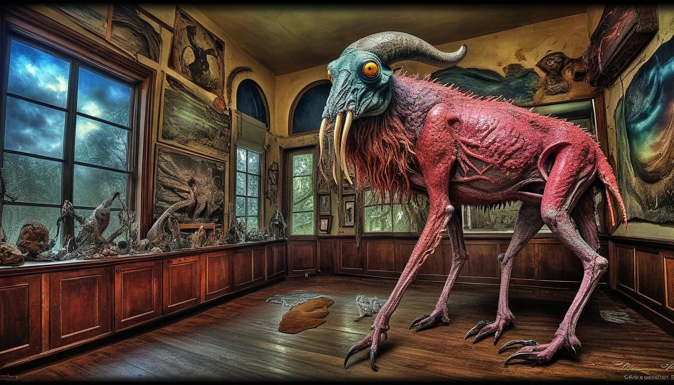 Surreal Cryptid Taxidermy in Dream Museum
