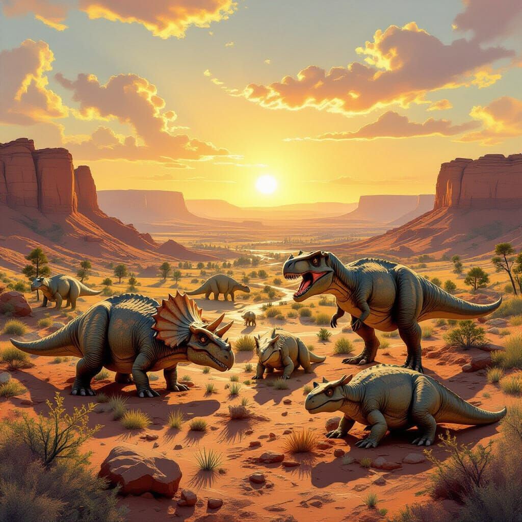 Dinosaurs in Late Cretaceous New Mexico Ecosystem
