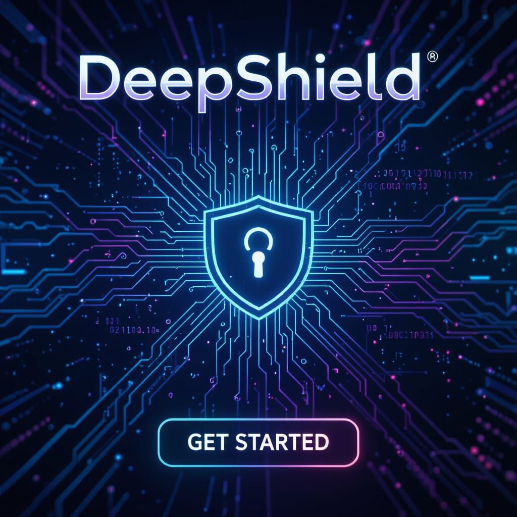 Futuristic Cybersecurity Background with DeepShield