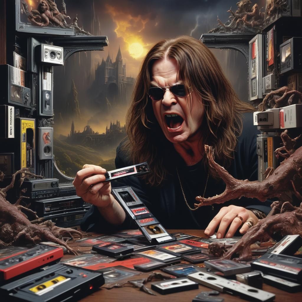 Ozzy Osbourne and Cassette Tape: Digital Matte Painting