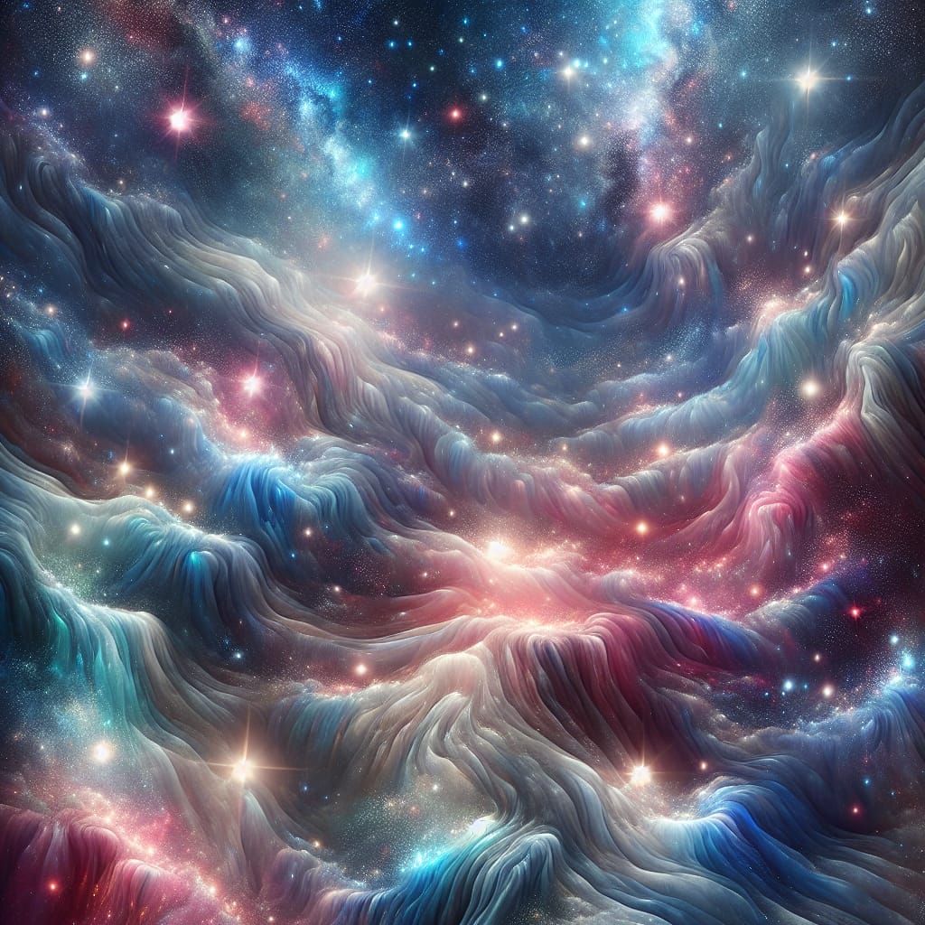 Ethereal Canopy Painting with Stargazing Theme