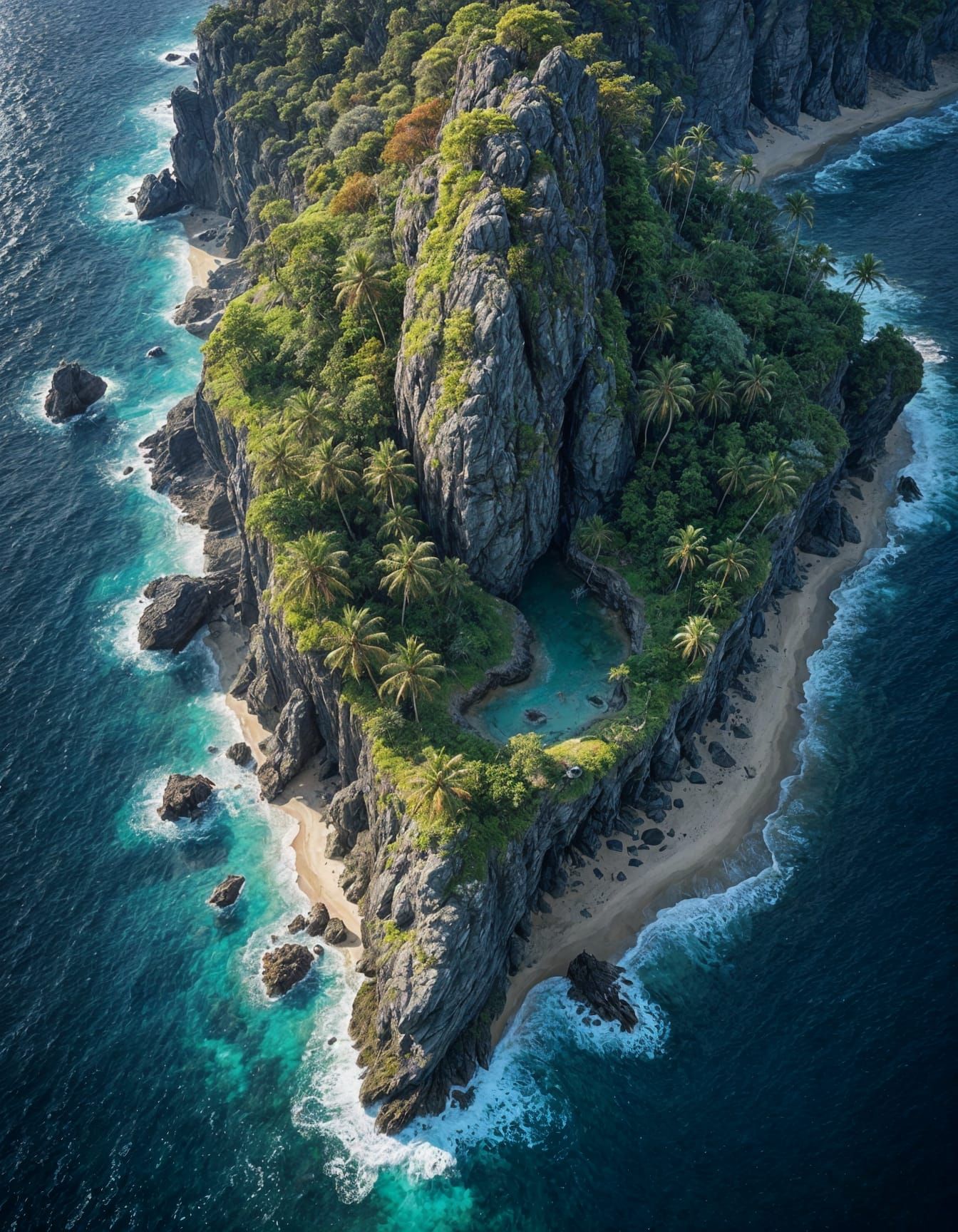 Island Paradise in Vivid Color
