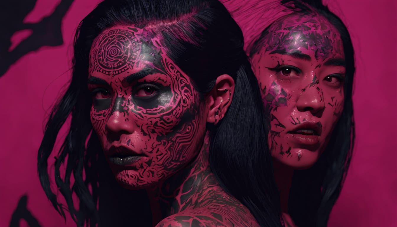 Voodoo Trance Woman with Shattered Soul, in Cel-Shaded Style