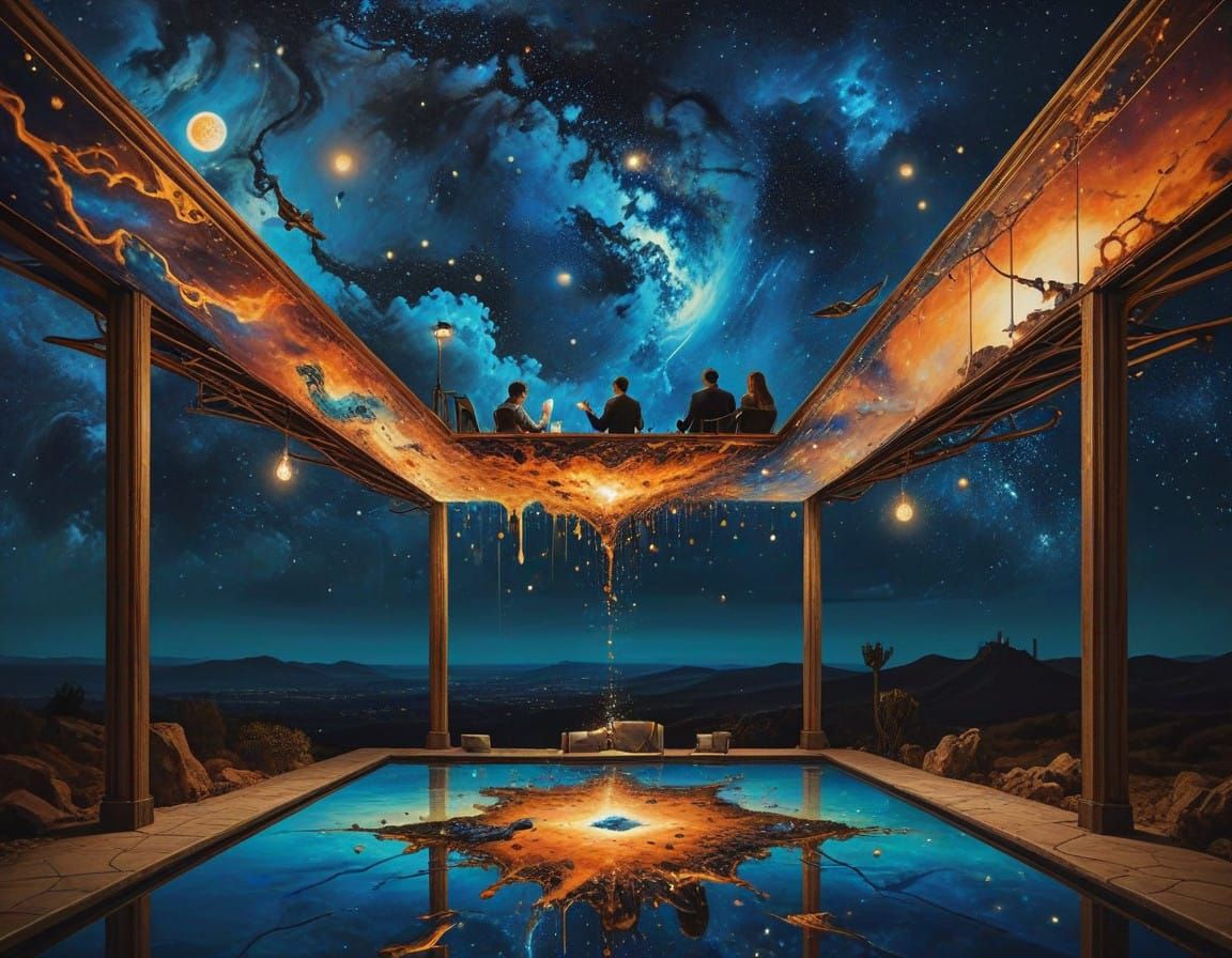 A Dreamy Surrealist Scene with Ultra-Detailed Nightscapes