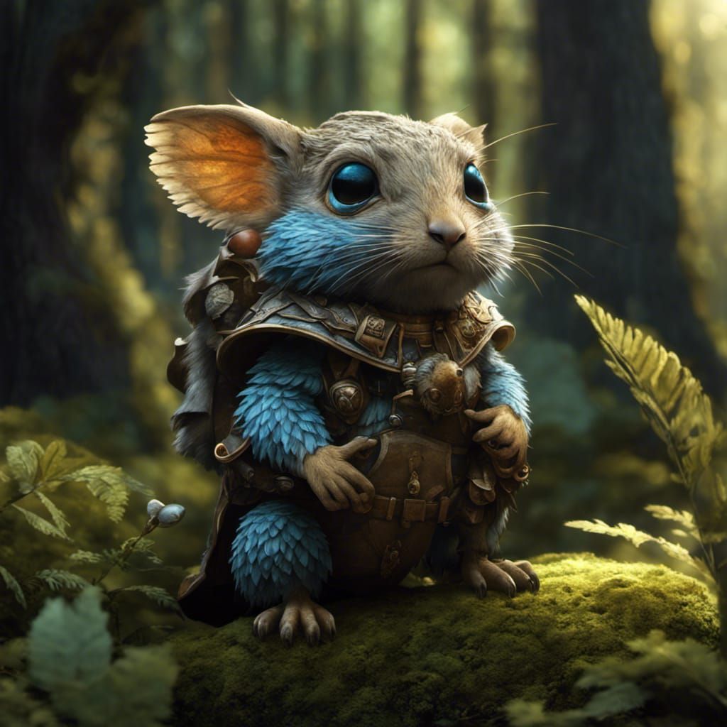 Charming Mouse Portrait in Detailed Digital Painting Style