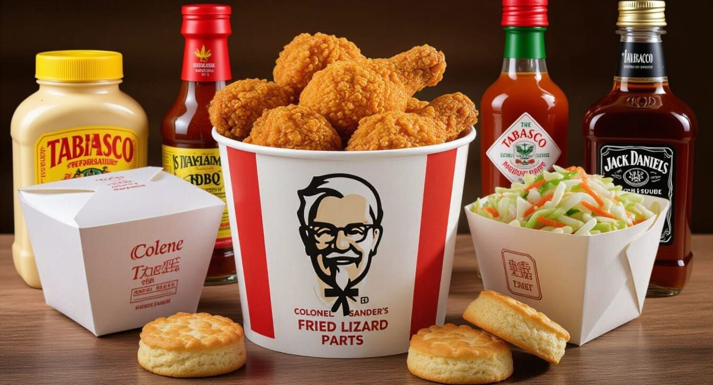 Bottles of Condiments and Liquor in Arrangement