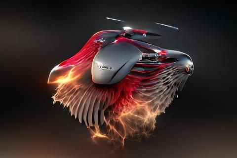 Phoenix Red Thunderbird Hybrid Concept Art