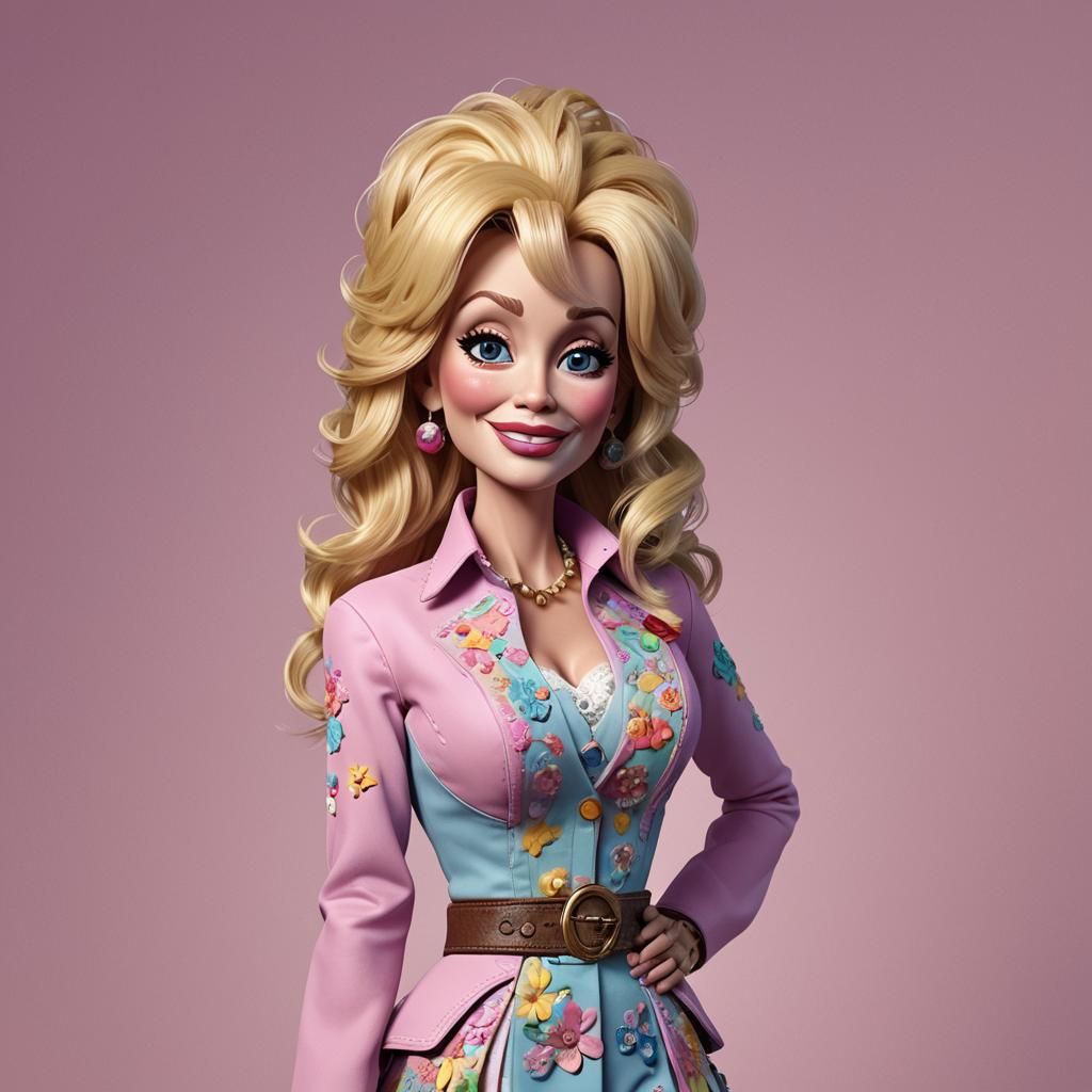 Dolly Parton as Pixar-Style 3D Digital Art