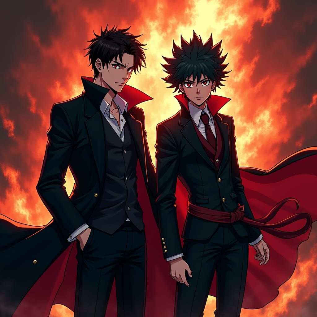 Mystical Anime Hero in Dark Fantasy