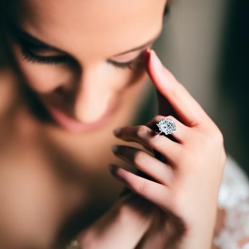 Elegant Woman Portrait with Wedding Ring