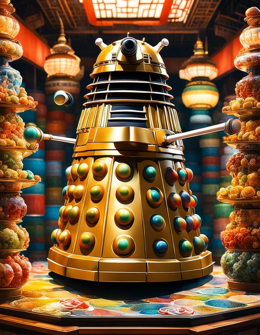 Dalek as Japanese Nihonga Candy Art