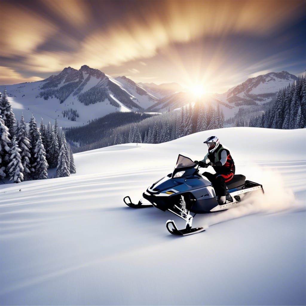 Snowmobile Adventure in Winter Wonderland