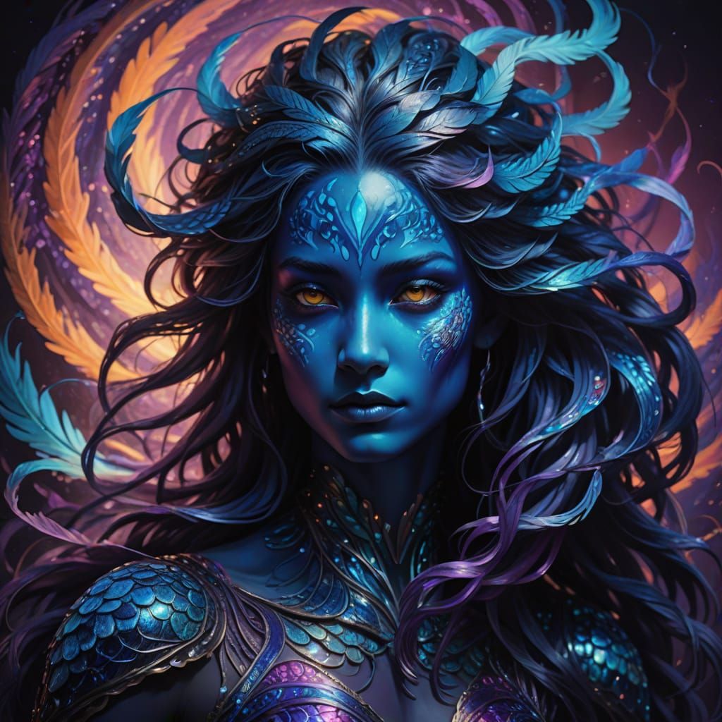 Ethereal Fantasy Creature Radiates Otherworldly Energy in Hy...