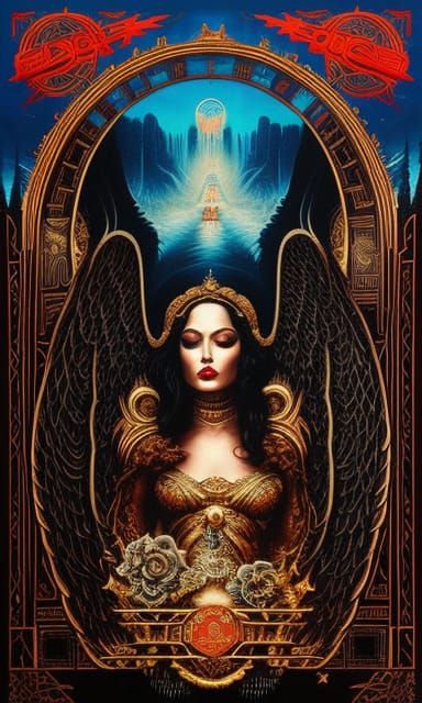 Angelic Portal: Hyperdetailed Surreal Illustration