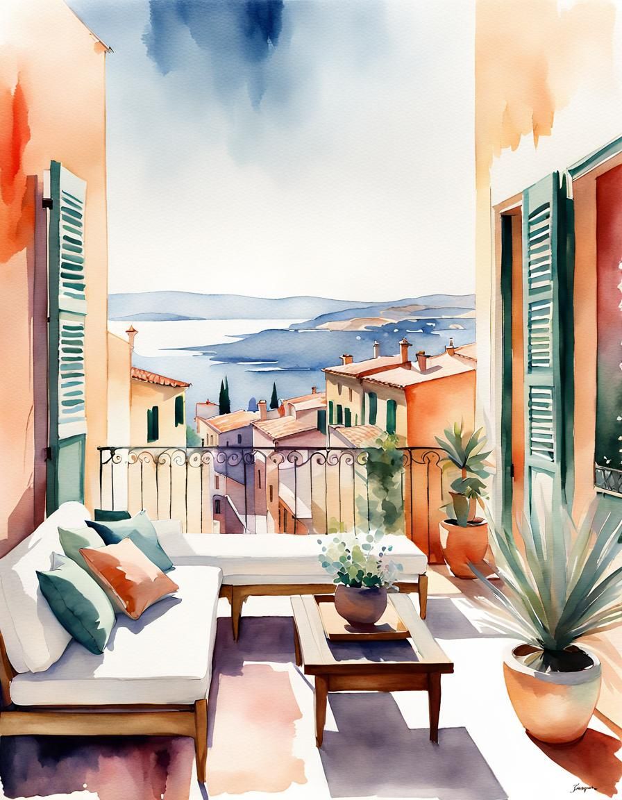 Boho Chic Study in Watercolor with Italian Design