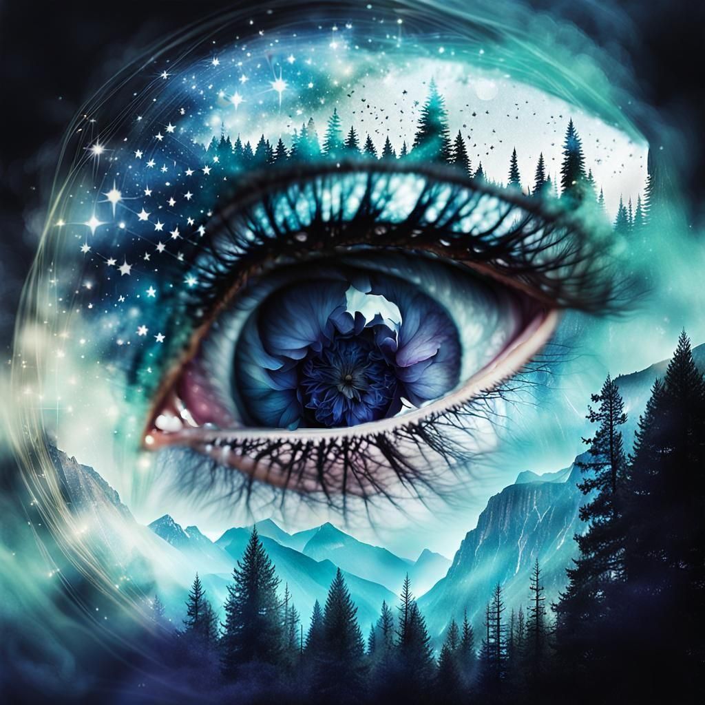 Ethereal Decaying Indigo Peonies in Dittmann Style