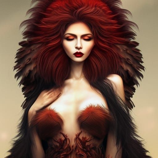 Glamorous Sphinx Monster in Fantasy Art Style