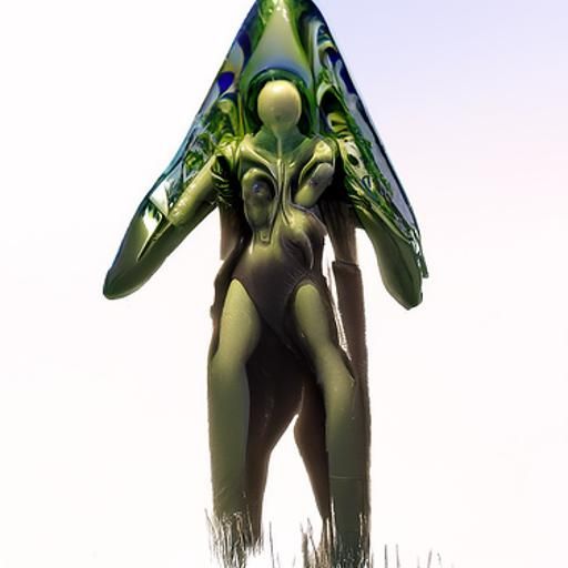 Extraterrestrial Spaceship with Volumetric Lighting in 3D