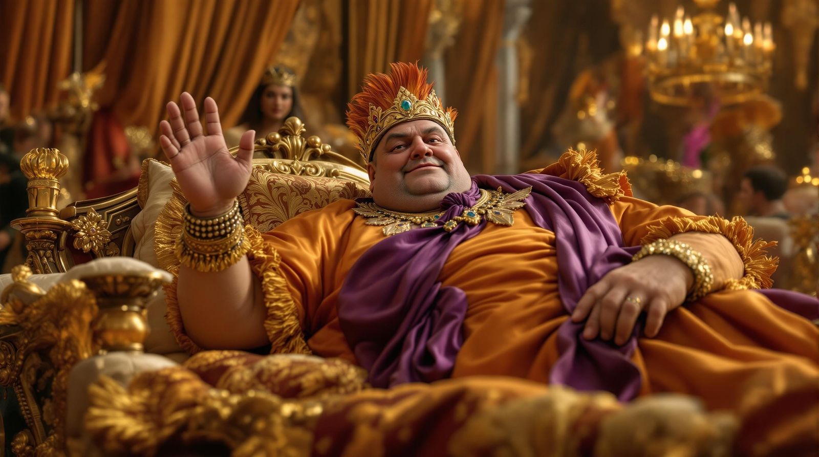 PETRONIUS ARBITER'S "SATYRICON" - THE BANQUET: DETAIL OF TRI...