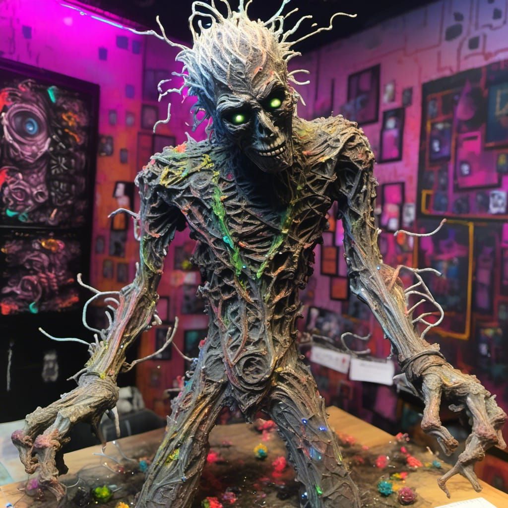 Surreal Snail Fusion: Gothic Abstract Fantasy