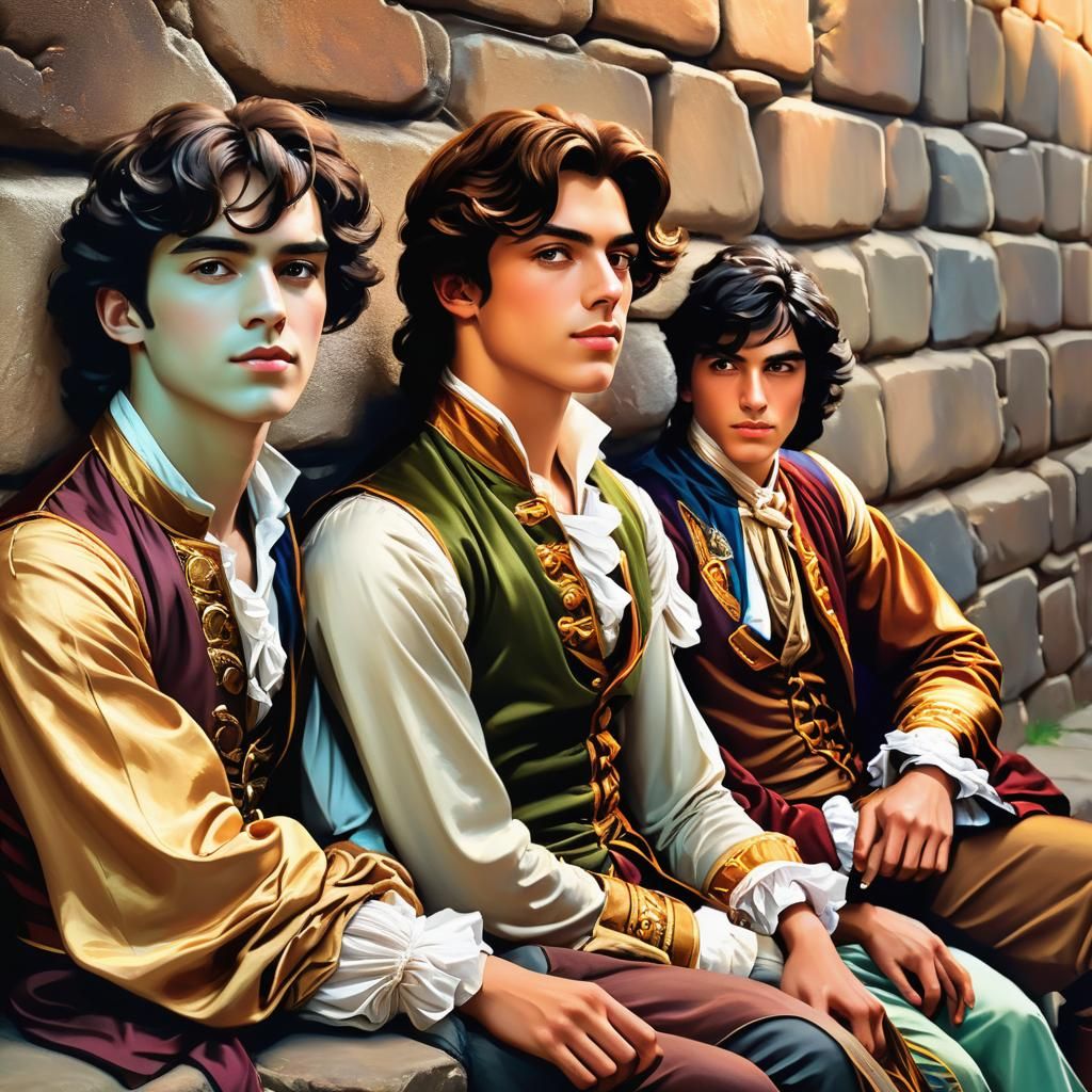 Bored Teens in 18th-Century Clothing, Leighton Style
