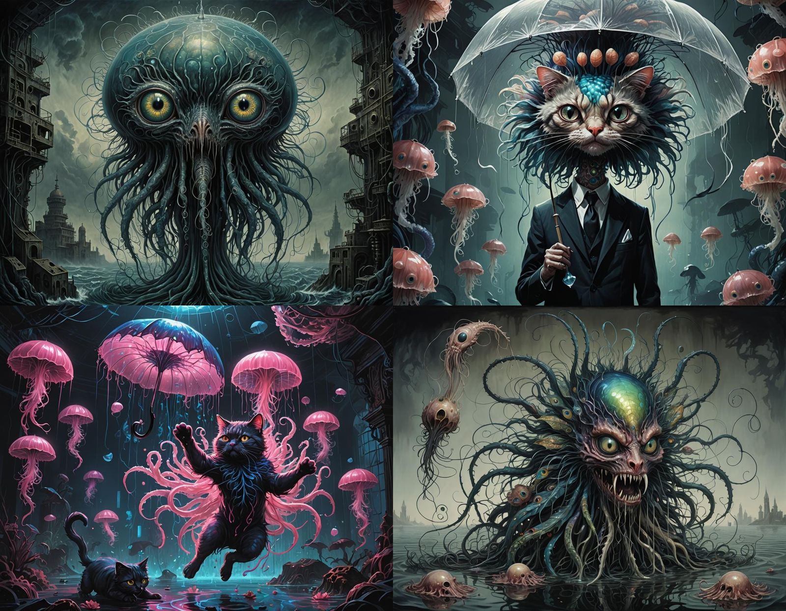 Retro Movie Poster of a Hybrid Horror