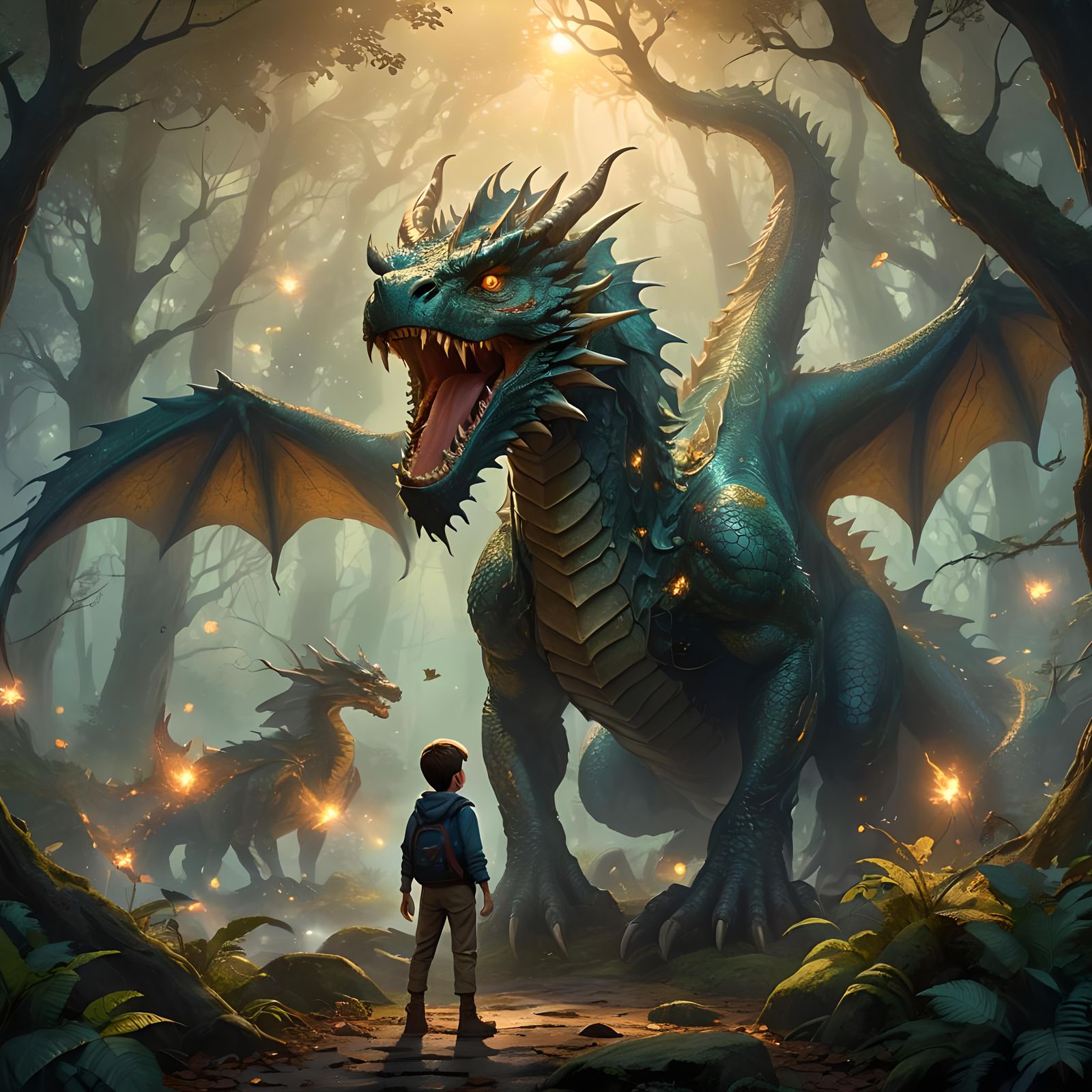 Fantastical Pete's Dragon Matte Painting in Deep Color