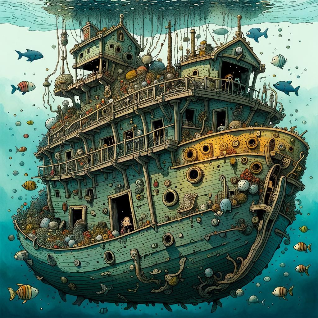 Underwater shipwreck Noah's Ark