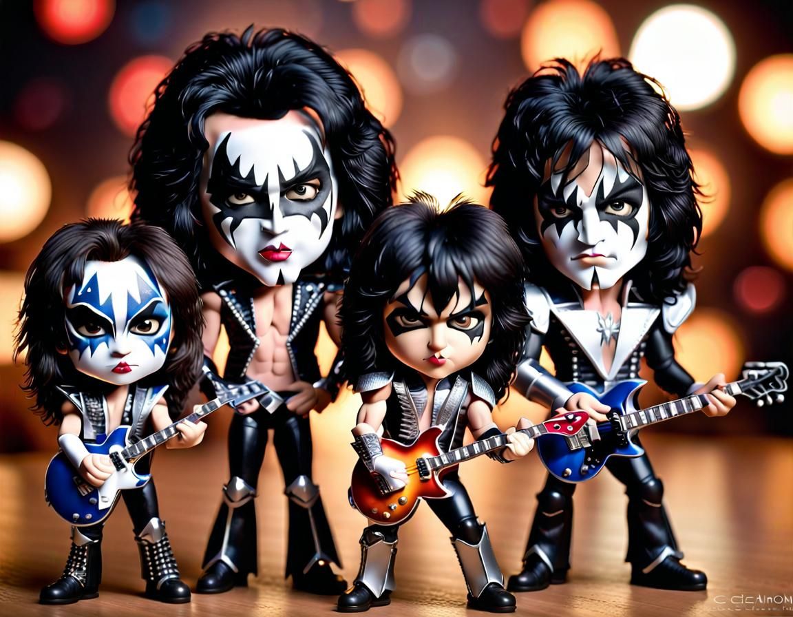 Chibi Characters - Rock band KISS