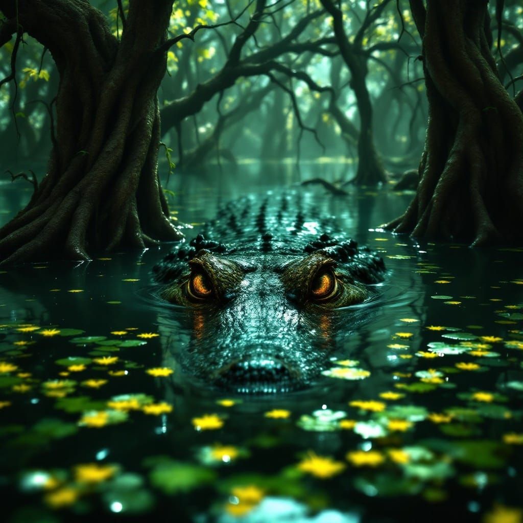 Emerald Twilight in a Primordial Swamp