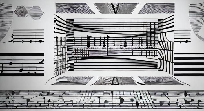 Abstract Graphic Score in Black and White