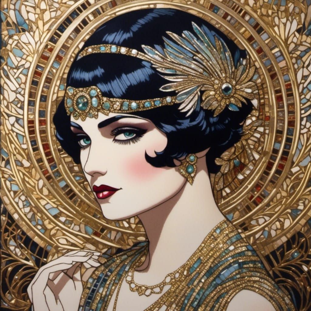 Elegant 1920s Flapper Portrait