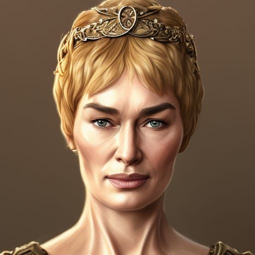 Cersei Lannister Portrait in Art Nouveau Style