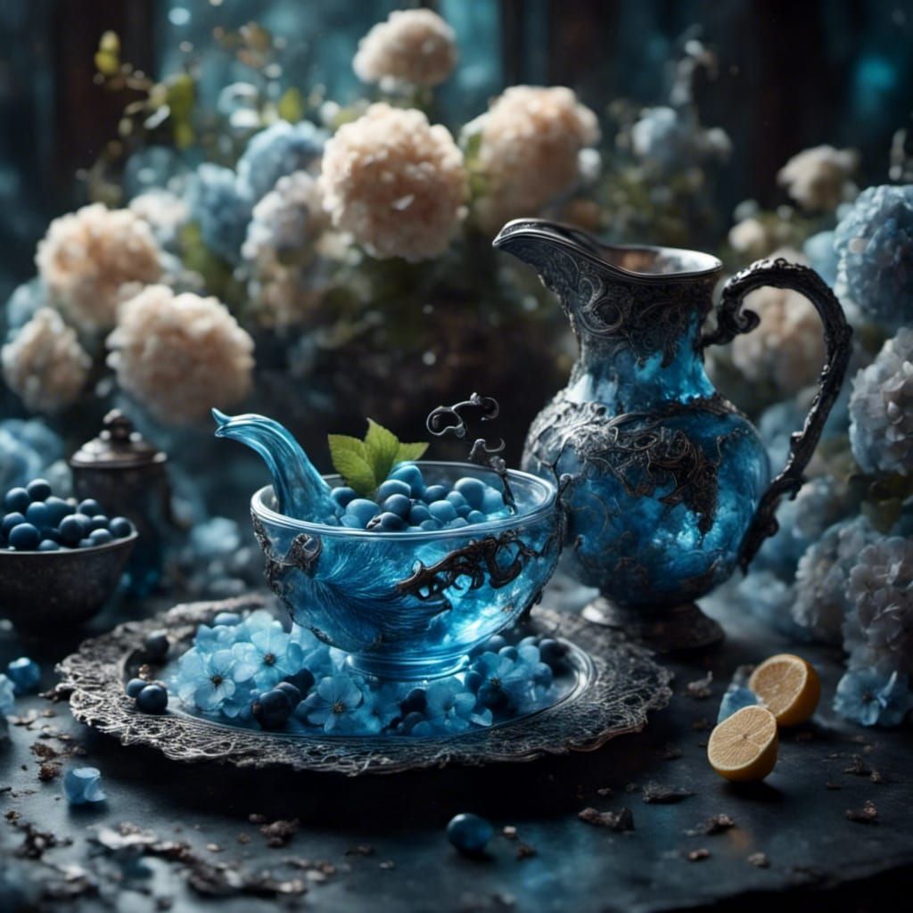 Still Life with Berries in Dutch Master Style