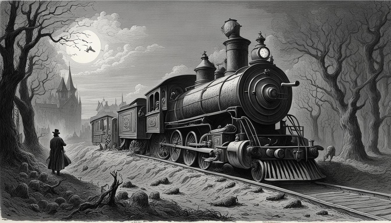 Horrific Coffee Beans in Gustave Doré Style