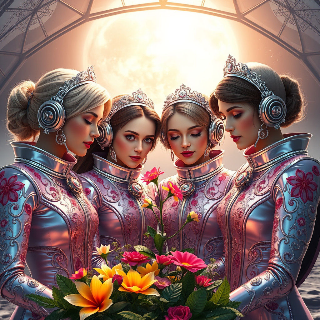 Fairytales in Space: Princesses Tend Lunar Garden