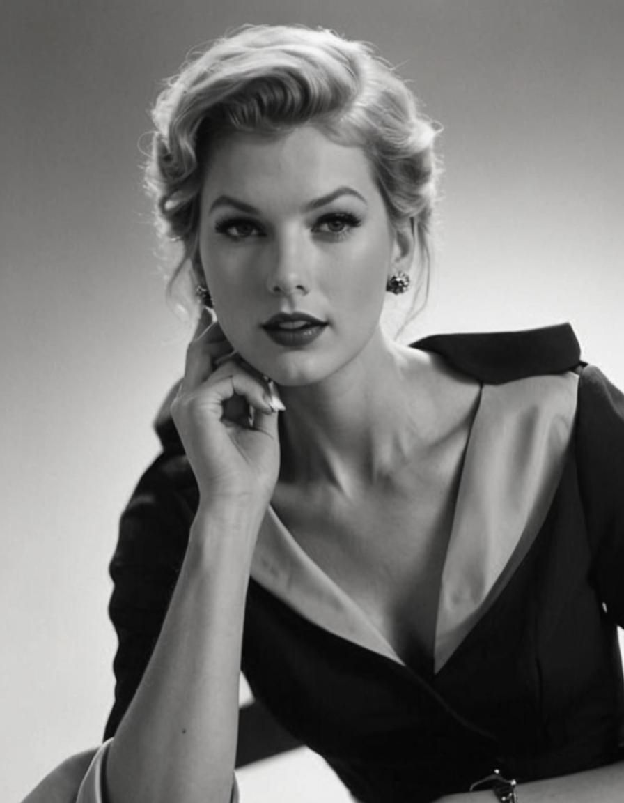 Taylor Swift as Hitchcock Heroine in Noir Setting