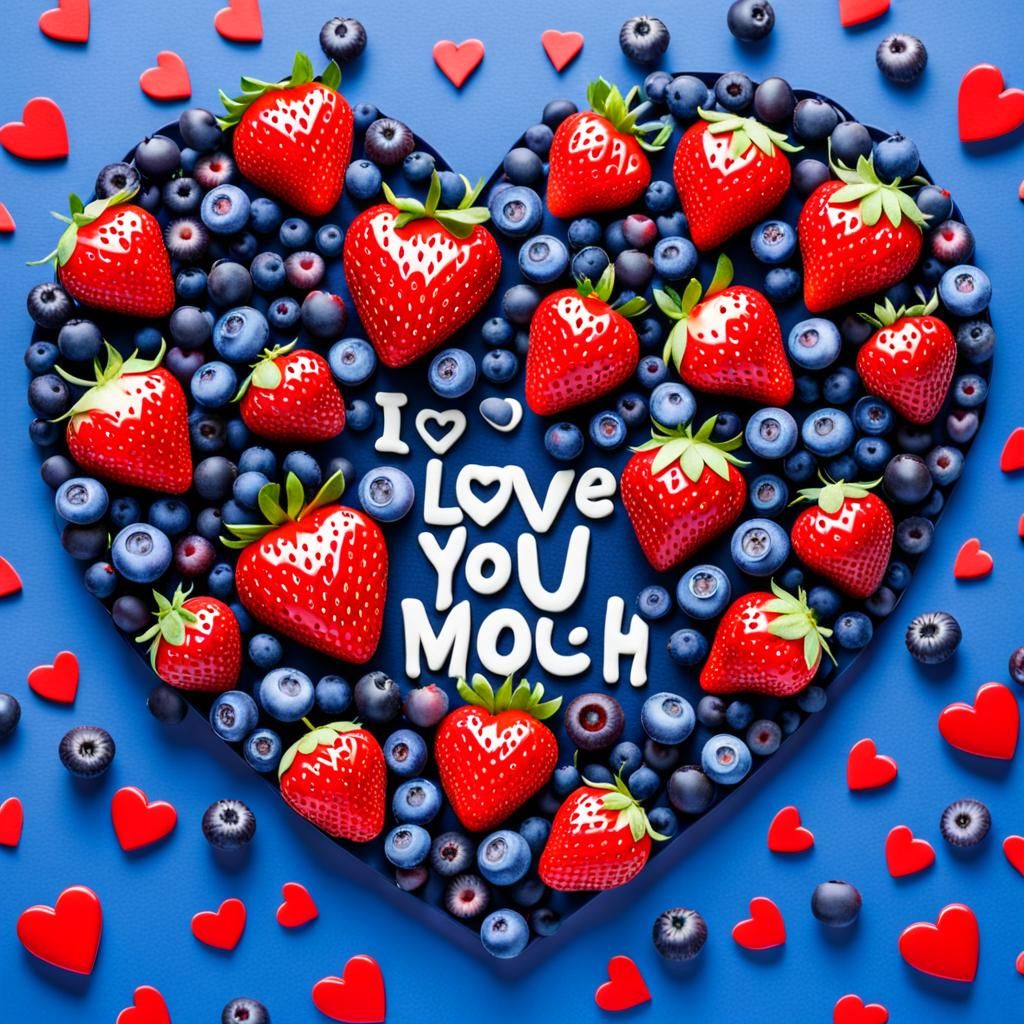 I Love You Berry Much in a Heart