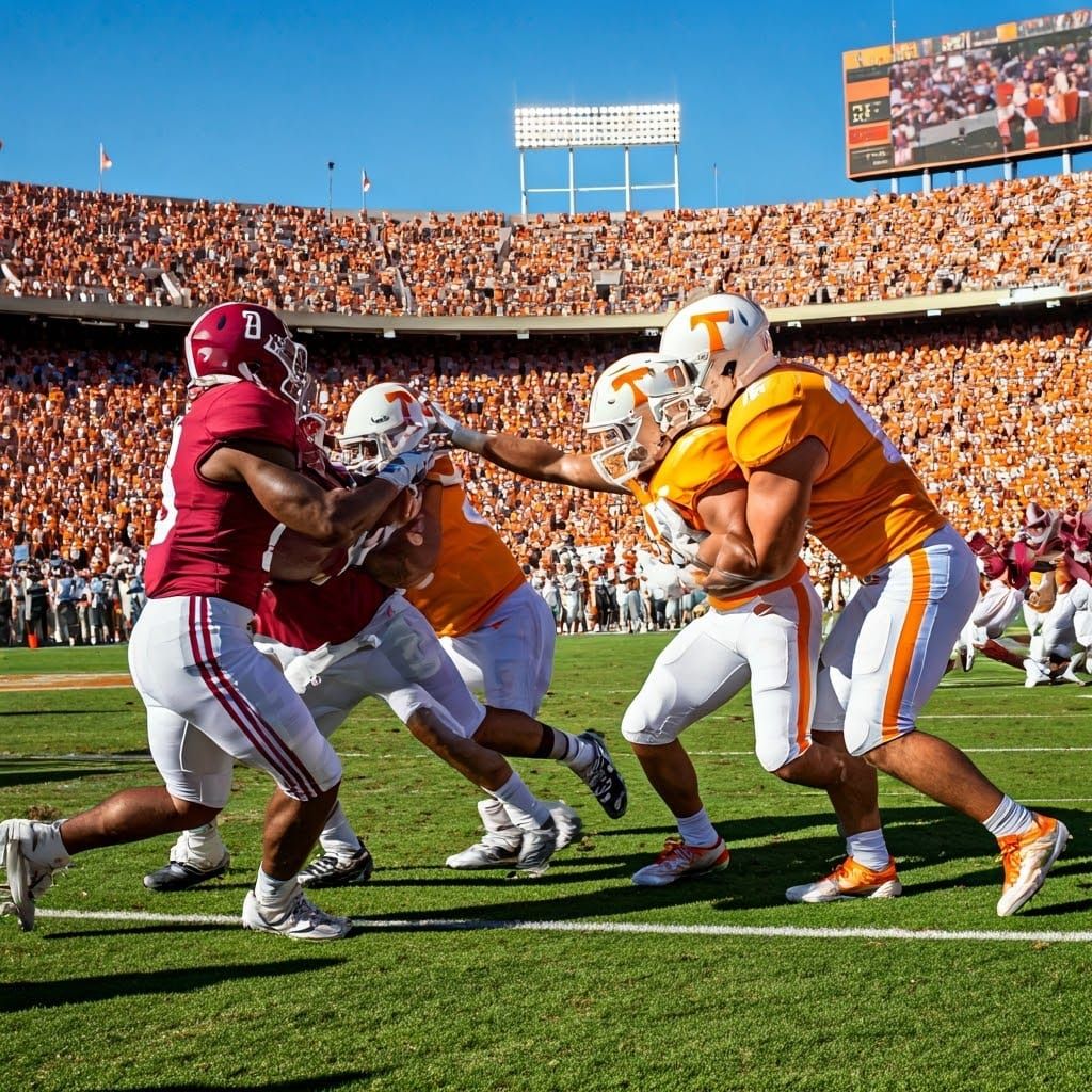 Tennessee Volunteers vs Alabama Crimson Tide in Rockwell Sty...